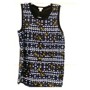 NWT J.Crew Factory Patterned Tank Top